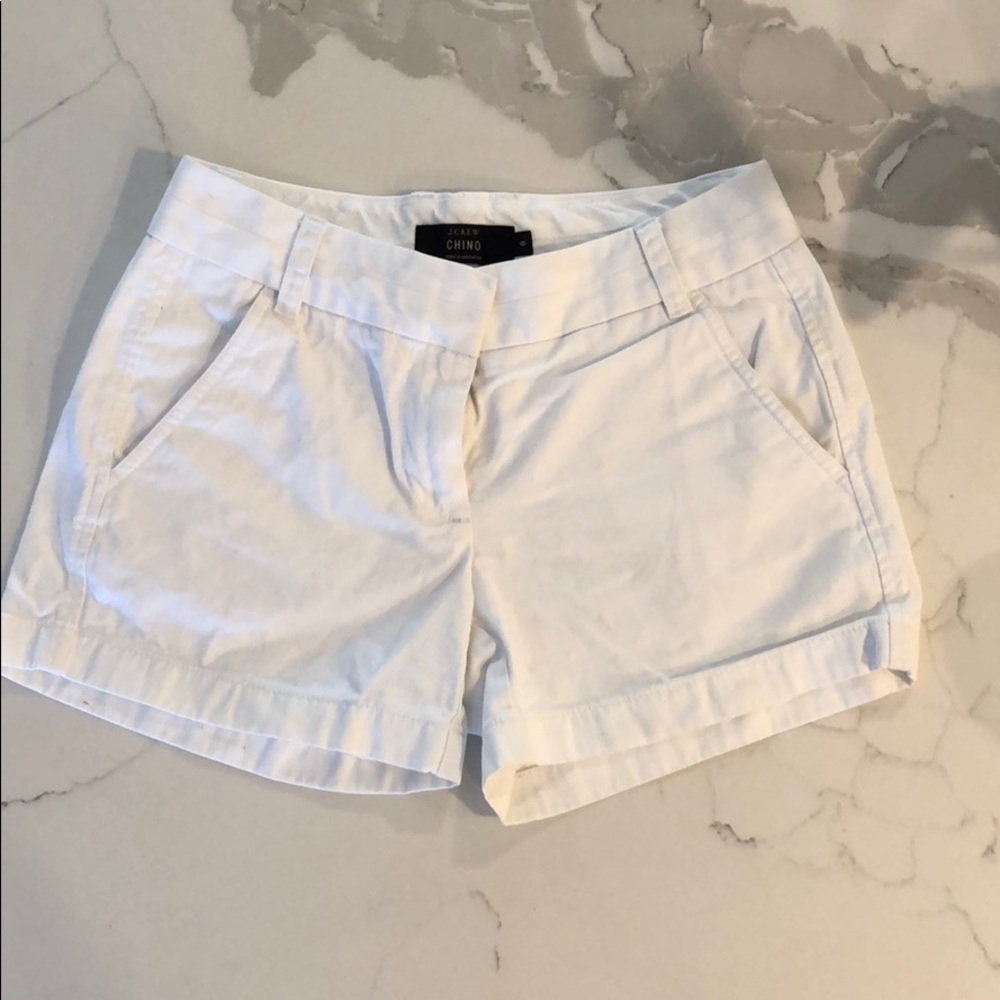 Jcrew White Chino Shorts- Size 0